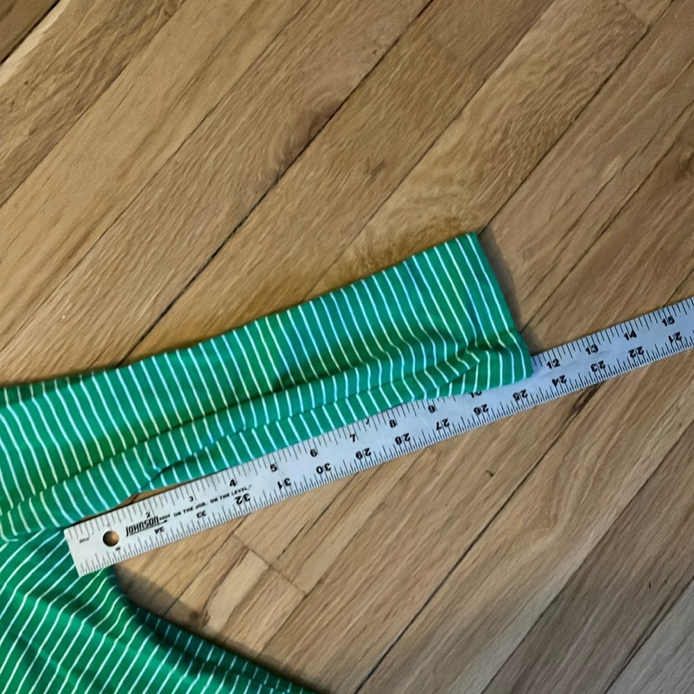 Chaps Green Ribbed Fitted Blouse with Sailor Collar Medium - Picture 5 of 7
